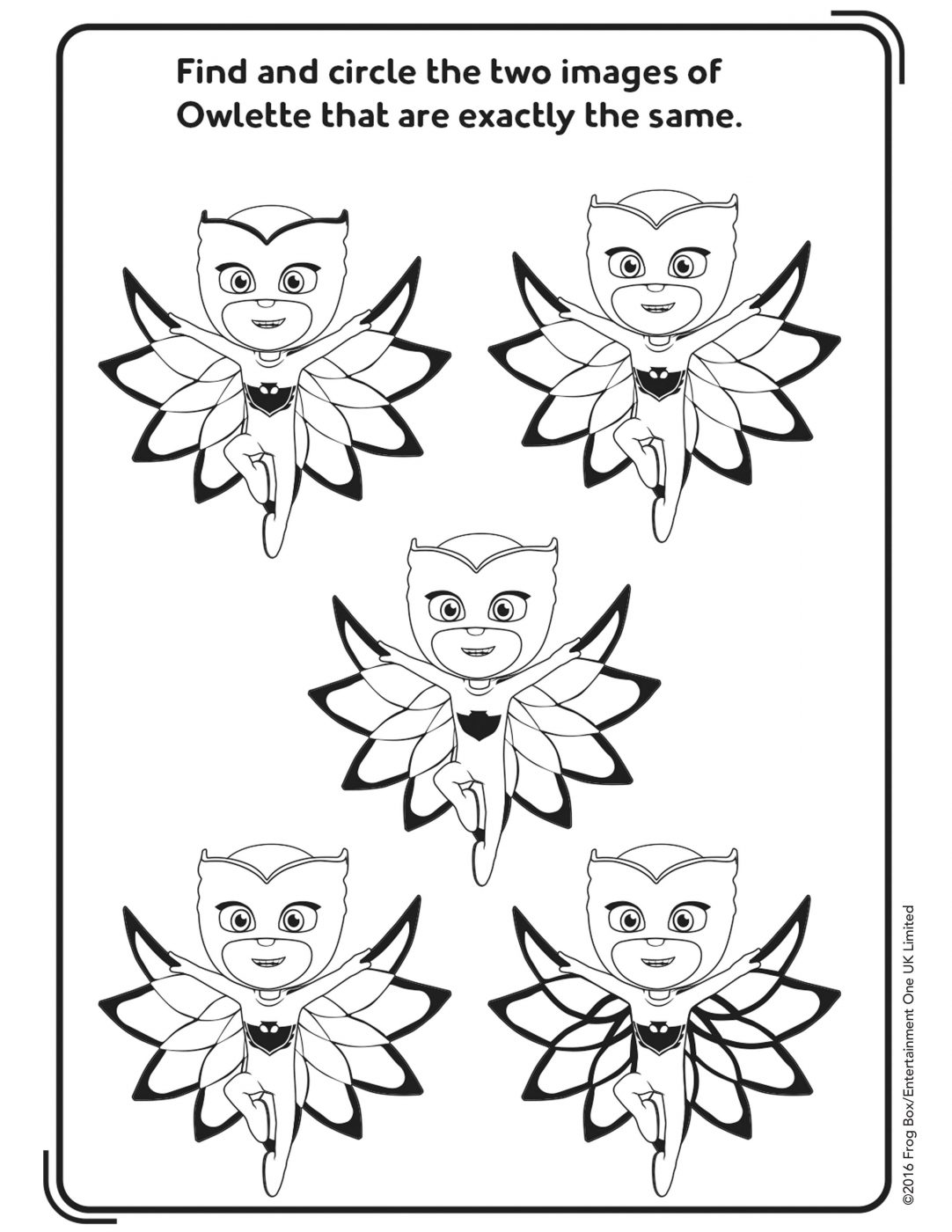 Circle the Two Images of Owlette